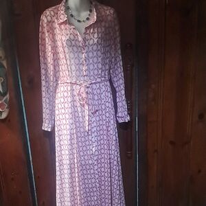 Fashion Nova Pink Long Sleeve Dress